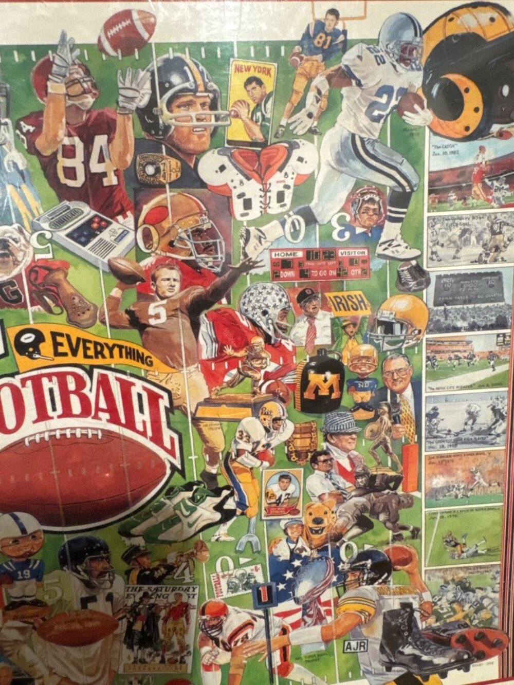 White Mountain Everything Football Puzzle 1000 Pieces 24”x30” New Sealed 2007 - Picture 11 of 15